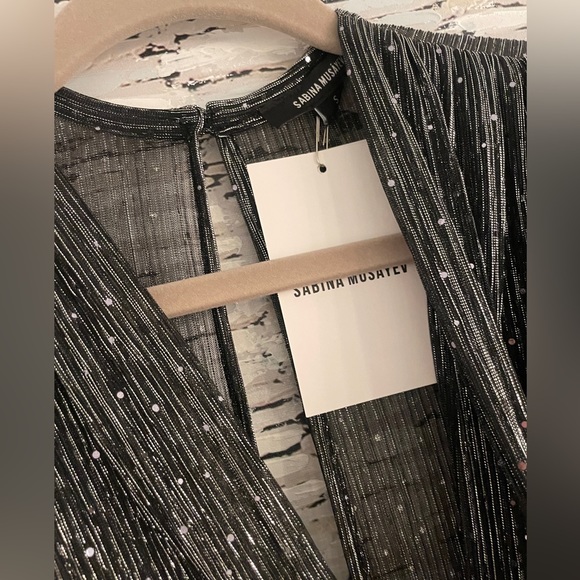 Sabina Musayev metallic jumpsuit with sequins - Picture 4 of 8